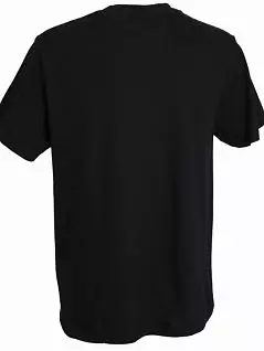 Хлопковый комплект трикотажных футболок без боковых швов черного цвета (2шт) Gotzburg FM-741274-799